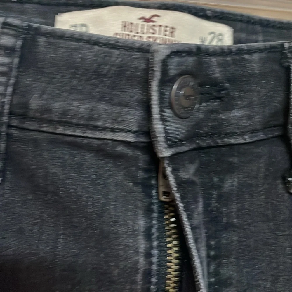 Hollister size 7R (28x31) Super Skinny High-rise Charcoal Gray Color Jeans - Picture 4 of 9